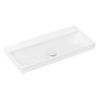 Lavabo hansgrohe Xelu Q 100 x 48 cm brut, sans trou de robinet