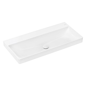 Lavabo hansgrohe Xelu Q 100 x 48 cm brut, sans trou de robinet