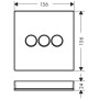hansgrohe ShowerSelect Glas Ventil Unterputz für 3 Verbraucher - Detailansicht