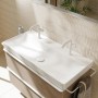Lavabo hansgrohe Xelu Q 100 x 48 cm non poli, avec 2x 1 trou de robinet