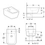 Geberit iCon Square Wandbidet - technische Ansicht
