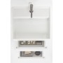 Mitigeur de lavabo monocommande LAUFEN Kartell sans vidage, saillie 13,5 cm - vue technique