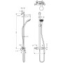 hansgrohe Croma Select E Multi SemiPipe mit Thermostatarmatur - Detailansicht