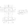 Vasca Duravit Luv versione a parete 180 x 95 cm