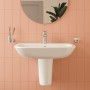 VitrA S20 Waschtisch 65 cm, 1 Hahnloch mittig und Überlauf - Detailansicht