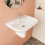VitrA S20 Waschtisch 65 cm, 1 Hahnloch mittig und Überlauf - technische Ansicht