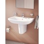 VitrA S20 Waschtisch 65 cm, 1 Hahnloch mittig und Überlauf
