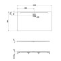 Receveur de douche LAUFEN PRO Marbond 160 x 90 x 3,3 cm
