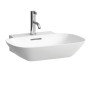 Lavabo encastré LAUFEN INO, finition brossée, 56 x 45 cm, avec 1 trou de robinet et trop-plein - vue détaillée