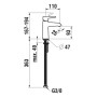 Mitigeur de lavabo monocommande LAUFEN PURE sans vidage