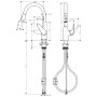 hansgrohe Focus M42 Miscelatore monocomando per cucina 180, doccetta estraibile, 2 getti - vista dettagliata