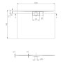 Receveur de douche Villeroy & Boch Architectura Metalrim 120 x 90 x 1,5 cm - vue détaillée