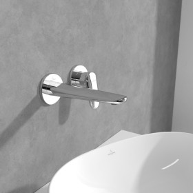 Robinet de lavabo mural à levier unique Villeroy & Boch Antao à deux trous