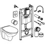 GROHE Solido Compact 4 in 1-Set mit Keramik, Bauhöhe 113 cm - technische Ansicht