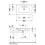 Lavabo meuble Duravit DuraStyle 80 cm, avec 1 trou de robinet - photo produit
