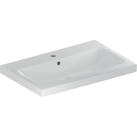 Vasque à poser Geberit iCon 75 cm avec trou de robinet central et trop-plein