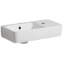 Lavabo compact Geberit Renova 50 cm, asymétrique avec trou de robinet à droite