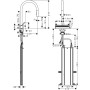 hansgrohe Aquno Select M81 Miscelatore monocomando per cucina 170, doccetta estraibile, 3 getti, sBox