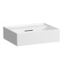 Évier de lavabo LAUFEN Kartell 45 x 34 cm, sans trou de robinet, avec trop-plein