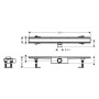 Ensemble complet de caniveau de douche hansgrohe RainDrain Compact 80 cm pour installation standard