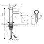 Robinet de lavabo monocommande hansgrohe Tecturis S 110 sans bonde - photo produit