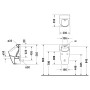 Duravit ME by Starck Urinal Rimless 0,5 L - technische Ansicht