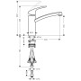 hansgrohe Focus M41 Miscelatore monocomando per cucina 160, bassa pressione, scaldabagno aperto, 1jet - vista dettagliata