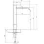Rubinetto per lavabo alto monocomando Villeroy & Boch Dawn senza piletta di scarico