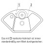 Villeroy & Boch Solo Eck-Einbauspüle, Ablaufgarnitur mit Excenterbetätigung - Detailansicht