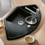 Villeroy & Boch Solo Eck-Einbauspüle, Ablaufgarnitur mit Excenterbetätigung - technische Ansicht
