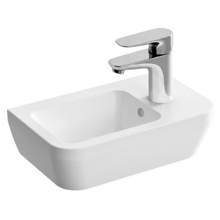 VitrA Integra Waschtisch Compact 37 cm, mit Überlaufloch, mit 1 Hahnloch rechts
