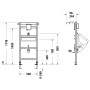 Duravit DuraSystem Urinal-Element, für Unterputzdruckspüler, pulverbeschichtet - Detailansicht