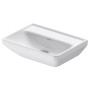 Lavabo a muro Duravit D-Neo 45 cm, senza foro per troppo pieno, senza foro per rubinetto
