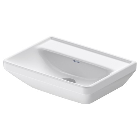 Lavabo a muro Duravit D-Neo 45 cm, senza foro per troppo pieno, senza foro per rubinetto