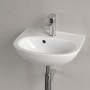 Lavabo Villeroy & Boch O.novo 45 x 36 cm, con troppopieno - vista tecnica