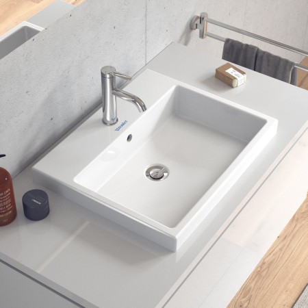Lavabo encastrable Duravit Vero Air avec 1 trou de robinet 55 x 45,5 cm