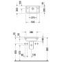 Lavabo Duravit Starck 3 50 cm - vue technique