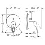 Mitigeur de baignoire monocommande GROHE Eurostyle pour Rapido SmartBox, levier ouvert - photo produit