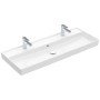 Villeroy & Boch Collaro Schrankwaschtisch 120 cm mit Überlauf, 2 Hahnlöcher - Detailansicht
