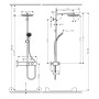 hansgrohe Pulsify Showerpipe 260 1 Strahlart EcoSmart, mit Shower Tablet Select 400 - Produktansicht
