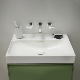 Lavabo LAUFEN MEDA 60 x 46 cm, sans trou de robinet avec trop-plein