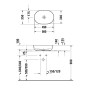 Vasque à poser Duravit Luv sans plage de robinetterie 50 x 35 cm