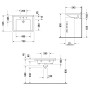 Lavabo Duravit Starck 3 Vital 70 cm avec 1 trou de robinet - vue détaillée