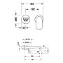 Rubinetto monocomando da incasso per lavabo Duravit Wave - vista dettagliata