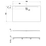 Receveur de douche LAUFEN PRO Marbond 180 x 100 x 3,4 cm