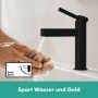 Robinet de lavabo monocommande hansgrohe Finoris 110 CoolStart avec bonde Push-Open - vue détaillée