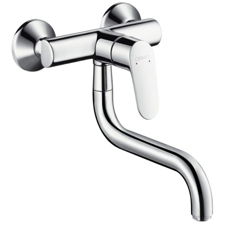 hansgrohe Focus M41 Mitigeur de cuisine mural à bec bas, 1jet
