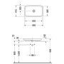 Vasque à poser Duravit PuraVida 70 cm - vue détaillée