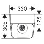 hansgrohe EluPura Original Q Urinal 600/300 mit Zulauf von hinten und Ablauf nach unten/hinten