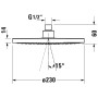 Duravit Kopfbrause 1jet Ø 23 cm MinusFlow - Detailansicht